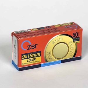 ZSR Ammunition – 9mm – 115 Gr. – FMJ – 50rds