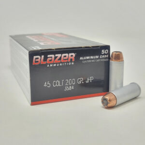 CCI Blazer 45 Colt Ammunition 200 Grain Jacketed Hollow Point Aluminum Cased 50 Rounds