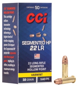 CCI .22 LR 32gr Segmented Hollow Point 1640 FPS 50/box