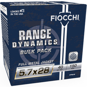 Fiocchi Range Dynamics 5.7x28 Bulk Pack 40gr FMJ 1700 FPS 150/box