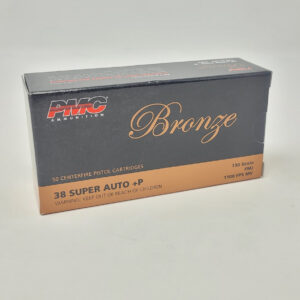 PMC 38 Super Auto +P Ammunition PMC38SA 130 Grain Full Metal Jacket 50 rounds
