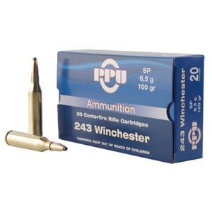 PPU .243 Win 100gr Soft Point 2960 fps 20/box