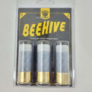 Reaper Defense Beehive 12 Gauge Ammunition  2-3/4" With 20 - 32 Caliber Rubber Balls 3 Rounds
