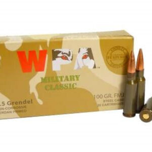 Wolf 6.5 Grendel Ammunition Military Classic 100 Grain Full Metal Jacket 20 Rounds