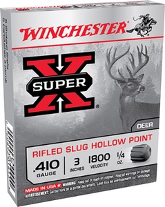 Winchester Super-X 410 Bore 3" Shell 1/4 oz Rifled Slug 1800 FPS 5/box