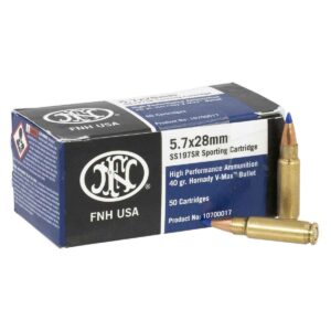 F&N High Performance 5.7x28mm 40 gr 1738 fps Hornady V-Max (VMX) Box of 50