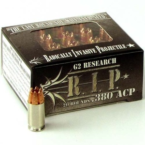 G2 Research R.I.P. .380 ACP RIP 62gr HP 1250 fps 20/box