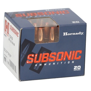 Hornady Subsonic Rifle Ammo 7.62x39 255gr SUB-X 1050 FPS Subsonic 20/box