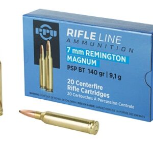 PPU Rifle Ammunition 7mm Rem Mag 140gr PSP