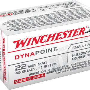 Winchester Dynapoint 22 Mag 45gr .22 wmr JHP 1550 FPS 50/box