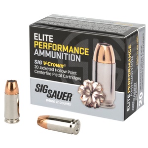 Sig Sauer Elite Defense 9mm Luger 115gr V-Crown JHP 1165 FPS 20/box